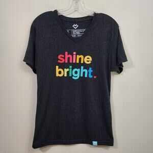 Maker Valley Shine bright rainbow graphic short sleeve t-shirt womans size small